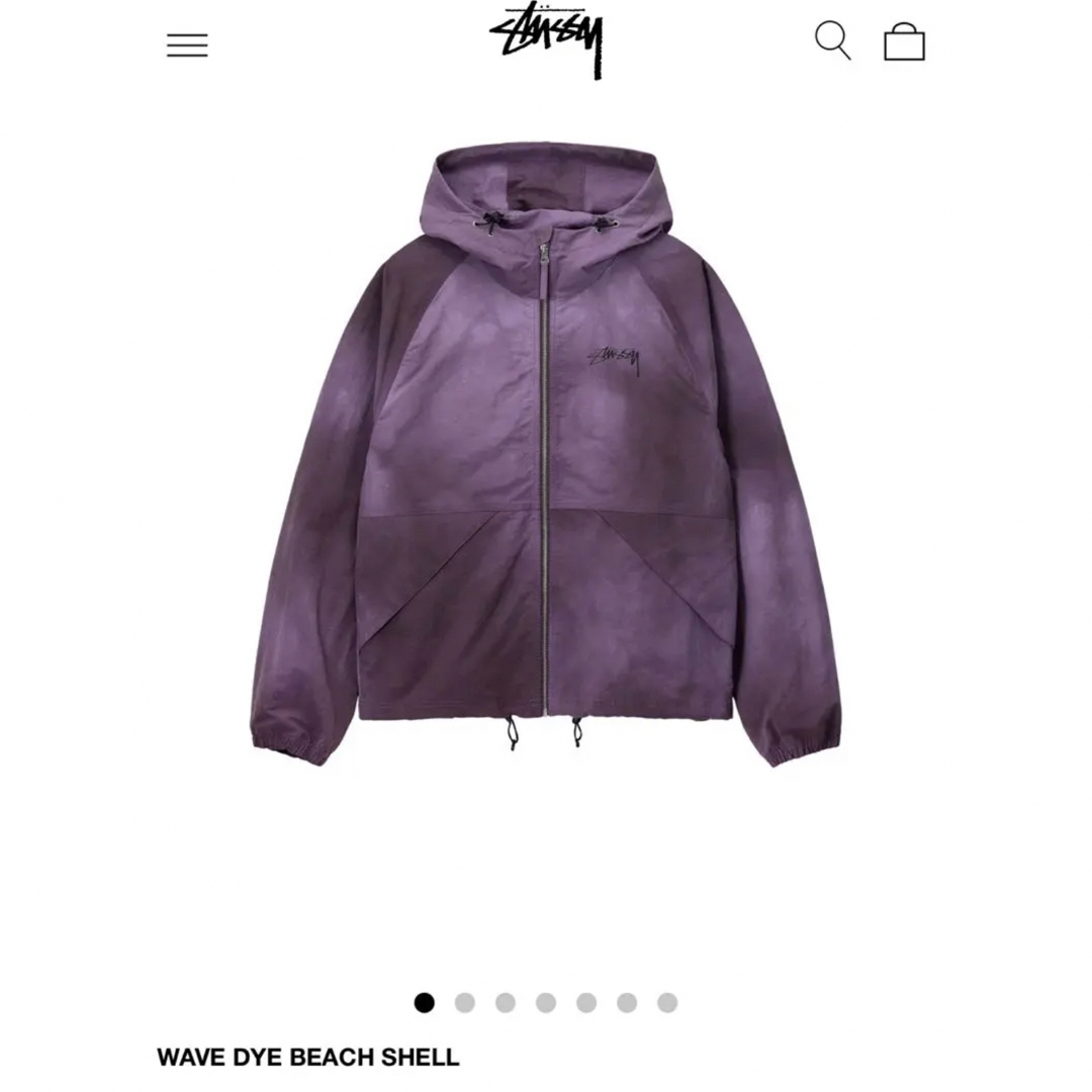 メンズstussy wave dye beach shell jacket