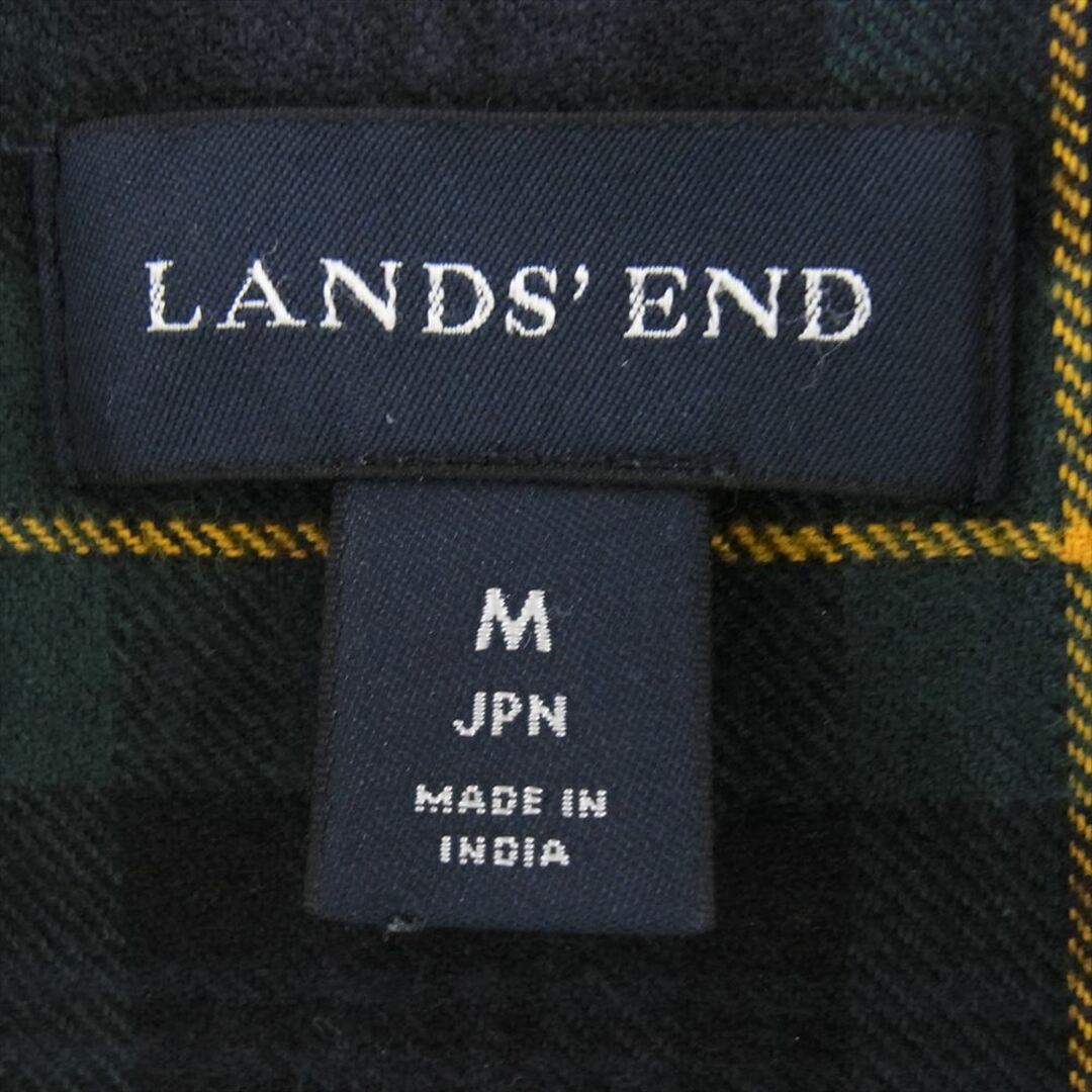 ランズエンド LANDS END ジャケット 襟コーデュロイ オイルドジャケット カーキ系 M 3