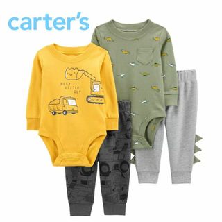 カーターズ(carter's)の新品 18M 4点 ★ カーターズ 上下セット 80 長袖 Tシャツ パンツ Y(ロンパース)