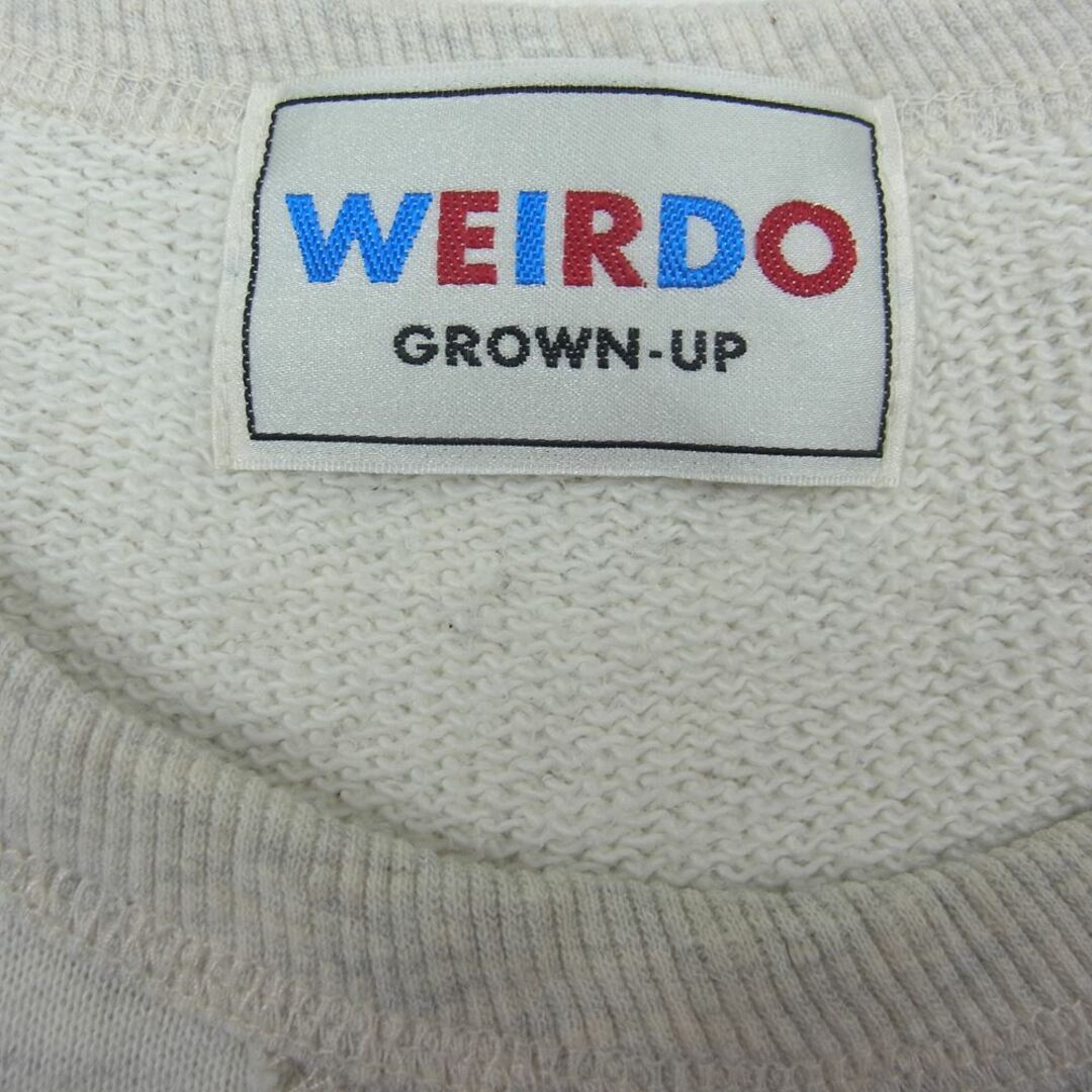 WEIRDO ウィアード 18AW WRD-18-AW-15 INITIALS SWEAT オリジナル エアブラシ 前V クルーネック スウェット グレー系 M【中古】 メンズのトップス(スウェット)の商品写真