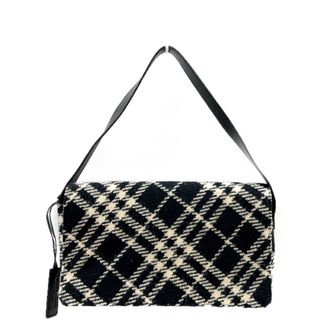 バーバリー(BURBERRY)のBURBERRY ロンドン チェック ヴィンテージ バイカラー ワンショルダー ショルダーバッグ ウール(ショルダーバッグ)