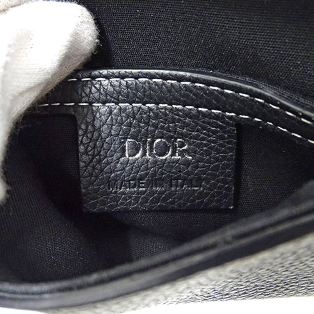 クリスチャンディオール Christian Dior バッグ メンズ ブランド ショルダーバッグ ショルダーポーチ レザー サドル バーティカルポーチ ブラック 黒 マイクロバッグ ミニバッグ おしゃれ