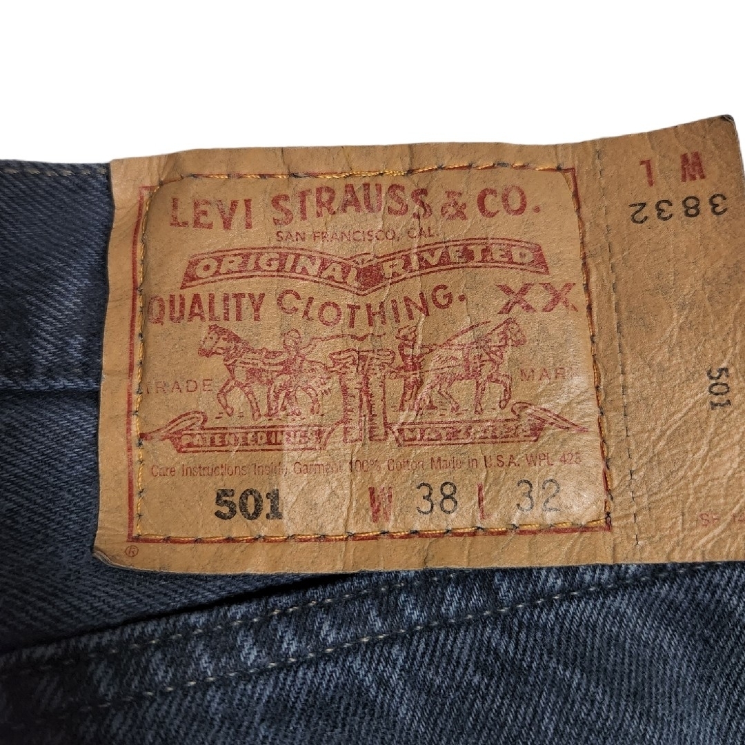 98年製 USA製 Levi's501 後染め スミクロ ビッグサイズ W38