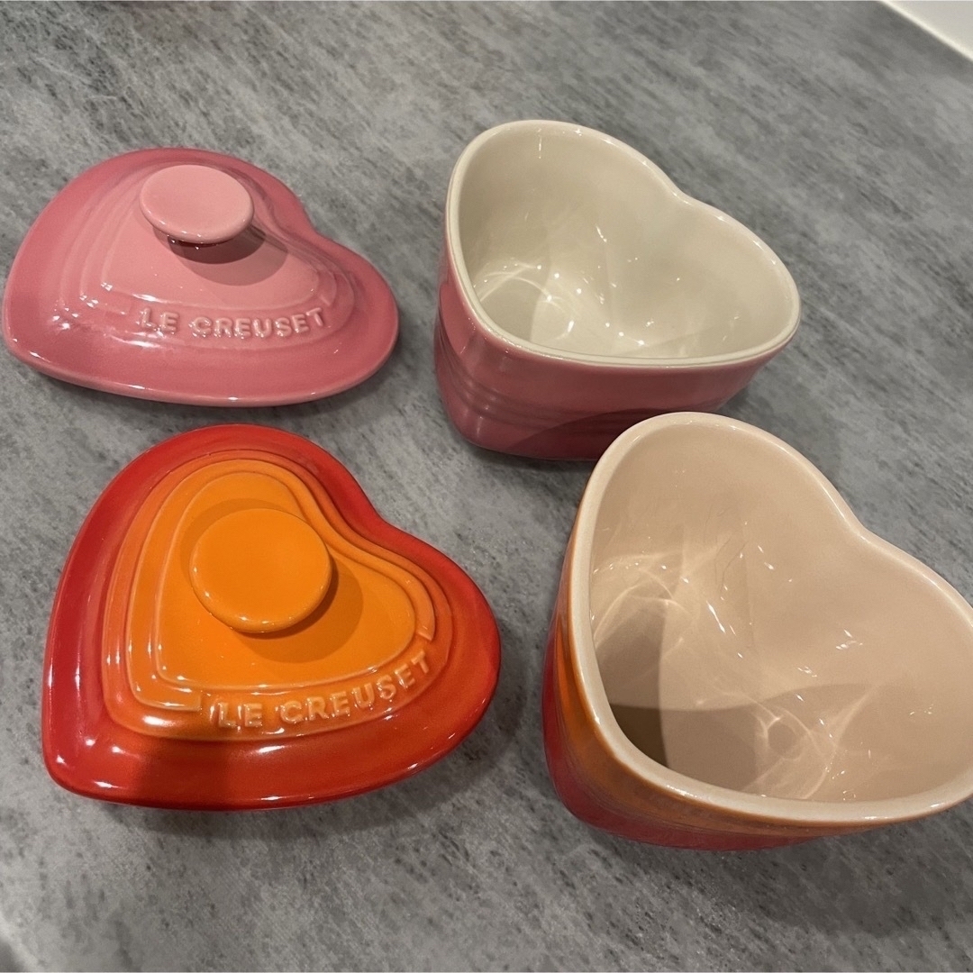 LE CREUSET(ルクルーゼ)の【 ル・クルーゼ  】ラムカン・ダムール セット🧡🩷 インテリア/住まい/日用品のキッチン/食器(食器)の商品写真