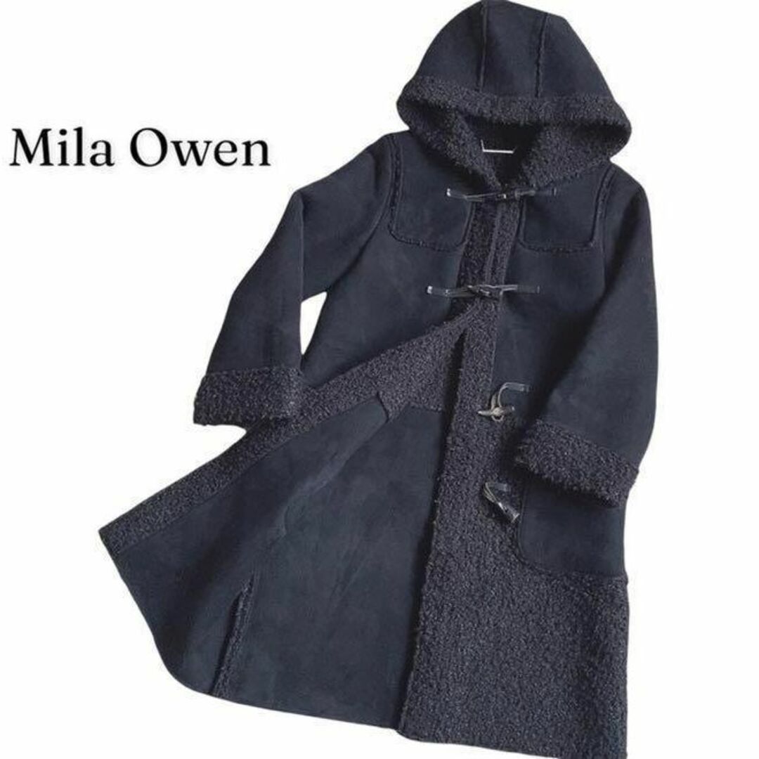 Mila Owen ダッフルコート ボア スエード ロングダッフルコート-