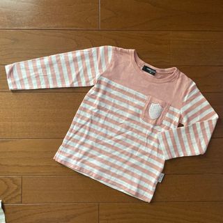 コムサイズム(COMME CA ISM)の新品☆COMME CA ISMボーダー長袖Tシャツ・ピンク90(Tシャツ/カットソー)