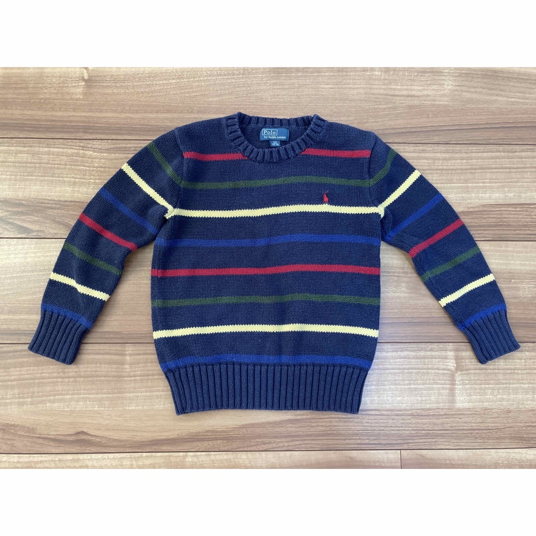 POLO RALPH LAUREN(ポロラルフローレン)の【ラルフローレン】男の子　ニット　セーター　ボーダー　ストライプ　男児　120 キッズ/ベビー/マタニティのキッズ服男の子用(90cm~)(ニット)の商品写真