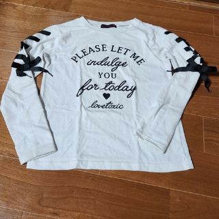 ラブトキシック(lovetoxic)のLovetoxic 140cm 白 編み上げ ロンティ(Tシャツ/カットソー)