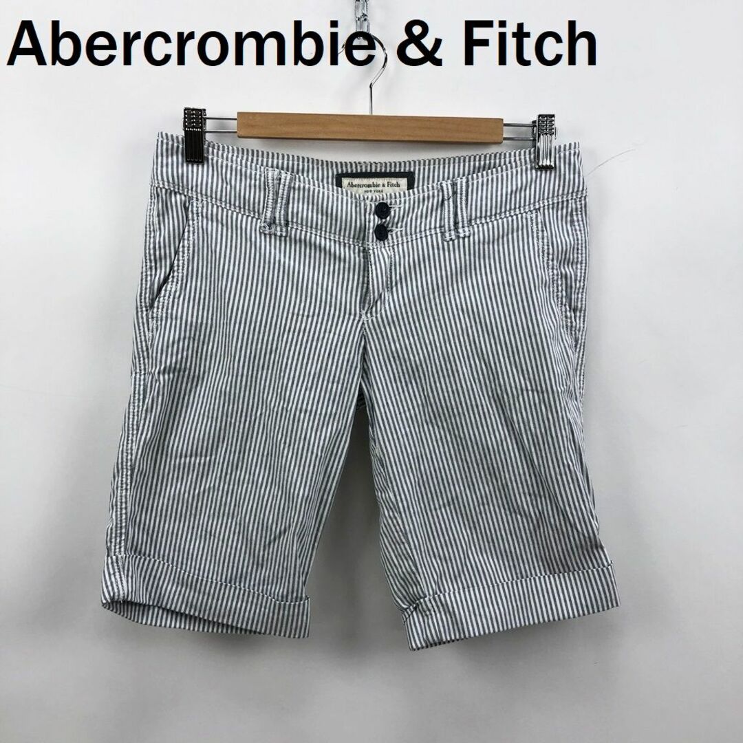 Abercrombie&Fitch(アバクロンビーアンドフィッチ)のアバクロンビー＆フィッチ ハーフパンツ ストライプ柄 ストレッチ素材 サイズ2 メンズのパンツ(ショートパンツ)の商品写真