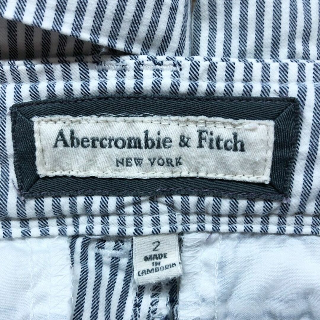 Abercrombie&Fitch(アバクロンビーアンドフィッチ)のアバクロンビー＆フィッチ ハーフパンツ ストライプ柄 ストレッチ素材 サイズ2 メンズのパンツ(ショートパンツ)の商品写真