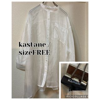 カスタネ(Kastane)のkastaneカスタネ 透け感たっぷりのオーバーブラウス【24時間以内匿名配送】(シャツ/ブラウス(長袖/七分))