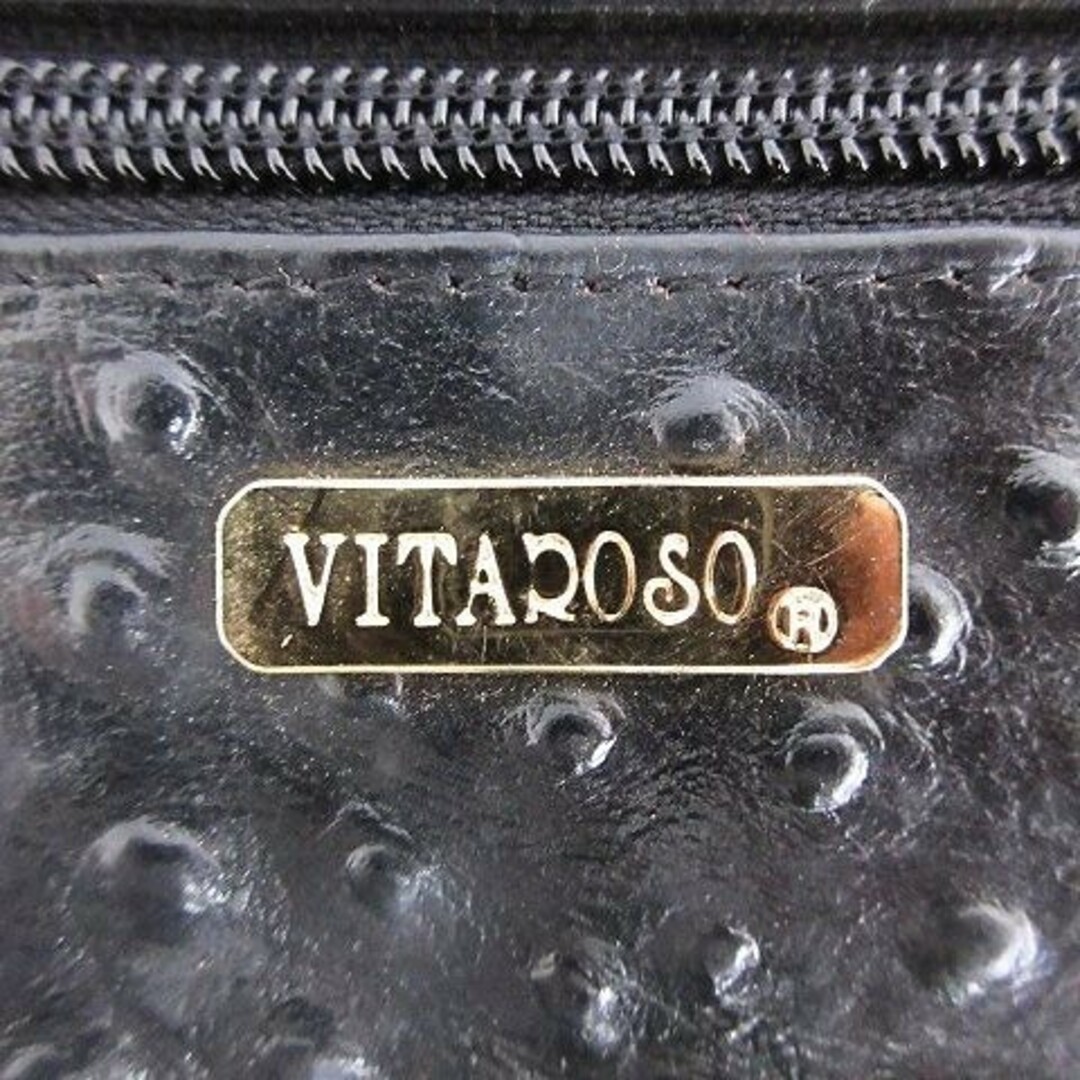 other(アザー)のヴィタロッソ VITAROSO ショルダーバッグ オーストリッチ型押し 黒 レディースのバッグ(ショルダーバッグ)の商品写真