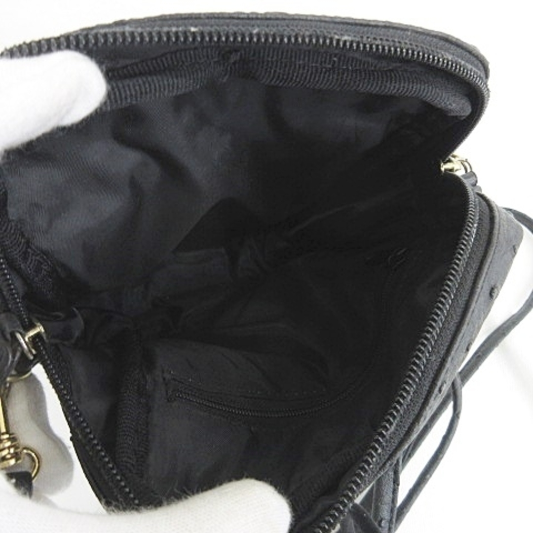 other(アザー)のヴィタロッソ VITAROSO ショルダーバッグ オーストリッチ型押し 黒 レディースのバッグ(ショルダーバッグ)の商品写真