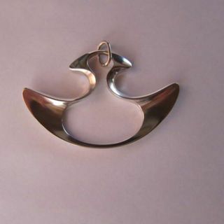 ジョージジェンセン(Georg Jensen)の【未使用】ジョージ・ジェンセン 　バード　大型モチーフ　H.コッペル(チャーム)