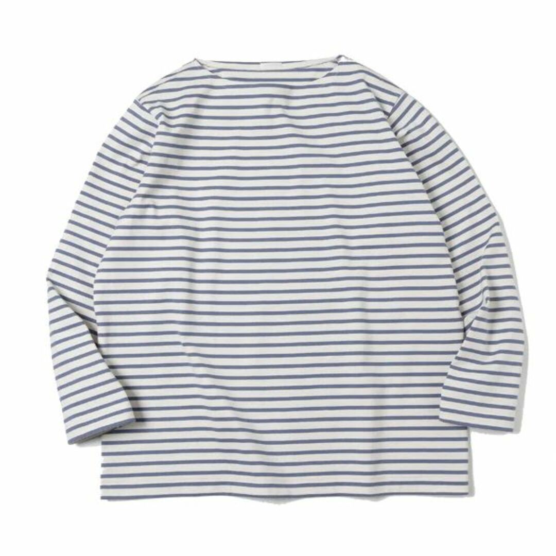 2 comoli 21ss BORDER BOAT NECK ボーダー