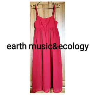 アースミュージックアンドエコロジー(earth music & ecology)のキャミソールワンピース(ミニワンピース)