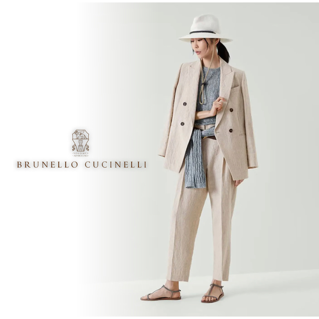 BRUNELLO CUCINELLI - K12☆美品☆極上リネンパンツ ブルネロクチネリ ...