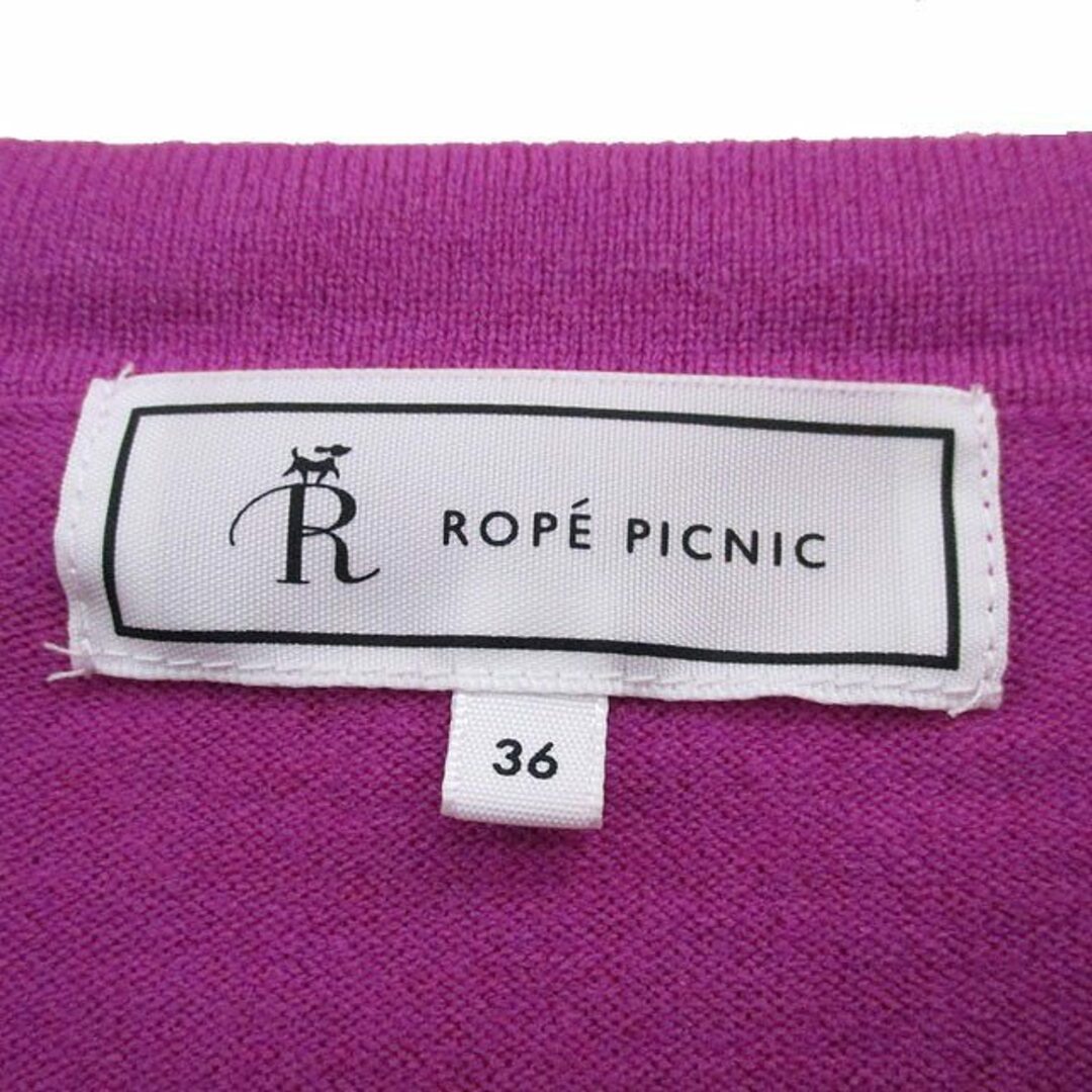 Rope' Picnic(ロペピクニック)のロペピクニック ニット セーター 長袖 リボン シンプル 36 ピンク レディースのトップス(ニット/セーター)の商品写真