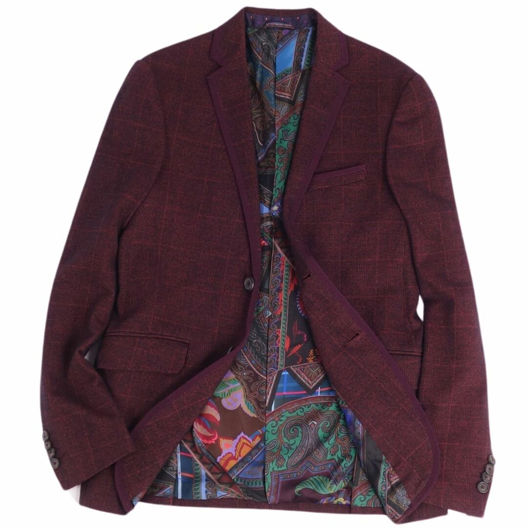 極美品 エトロ ETRO ジャケット テーラードジャケット シングル グレンチェック柄 裏ペイズリー柄 ウール アウター メンズ 46(S相当) ボルドー | フリマアプリ ラクマ 極美品 エトロ ETRO ジャケット テーラードジャケット シングル グレンチェック柄 裏ペイズリー柄 ウール アウター メンズ 46(S相当) ボルドー | フリマアプリ ラクマ