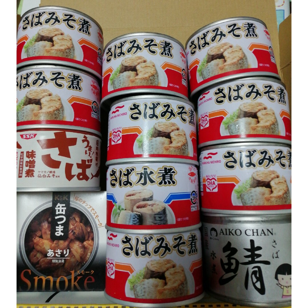 サバ缶×11　まとめ売り　by　あさり缶×１の通販　mikkeneko｜ラクマ