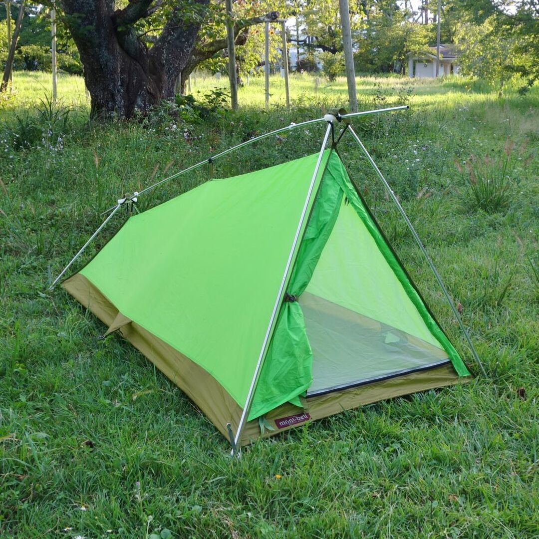 極美品 モンベル mont-bell テント 旧タイプ Moonlight Tent 1 ムーンライト1 グランドシート付き 山岳テント ソロ キャンプ アウトドア