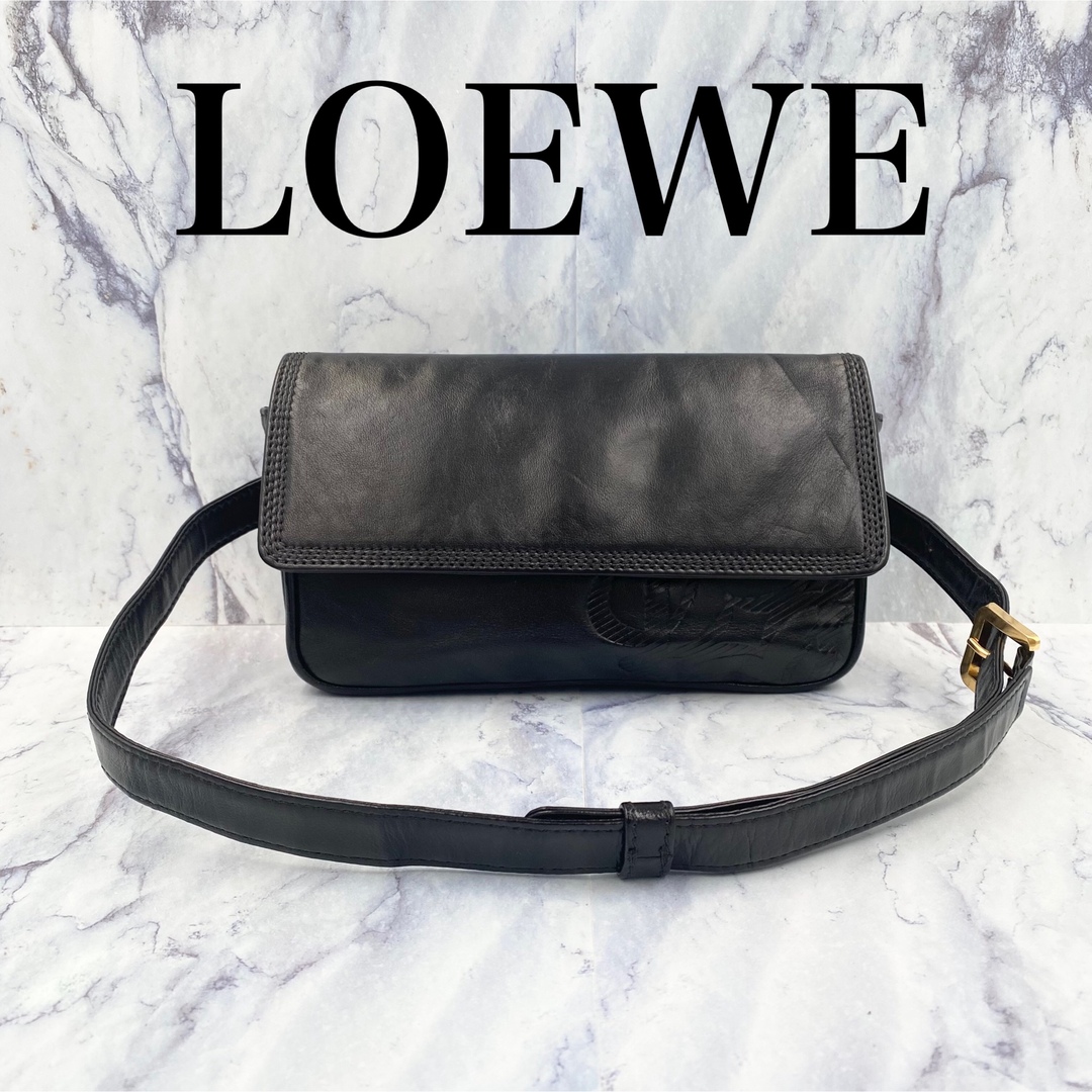 【正規品】美品✨LOEWE ロエベ ナッパ 希少 2WAY 高級革鞄 『レッド』