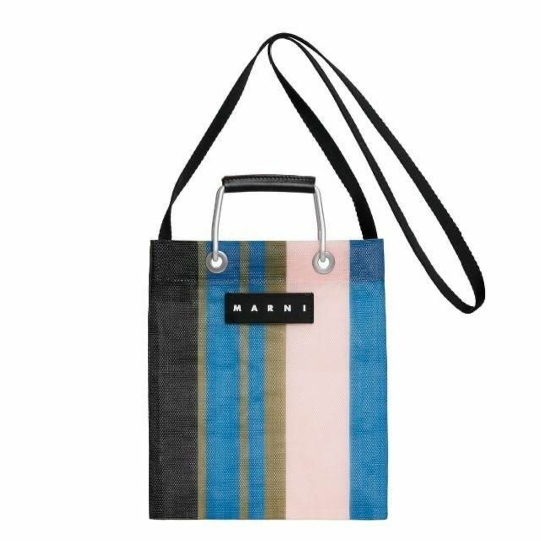 MARNI MARKET ストライプミニショルダーバッグ ブルエッテ