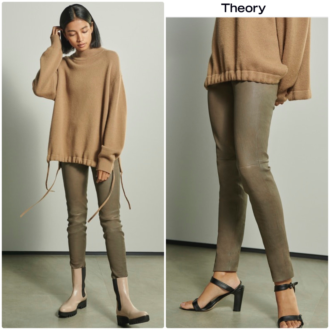 theory 21AW レザーパンツ　レザーレギンス　スキニー　トープ　4