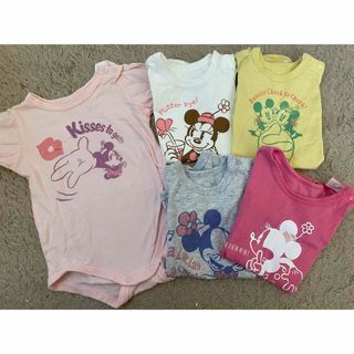 ディズニー(Disney)の未着用！ミニーちゃんロンパース5着セット 70サイズ(ロンパース)