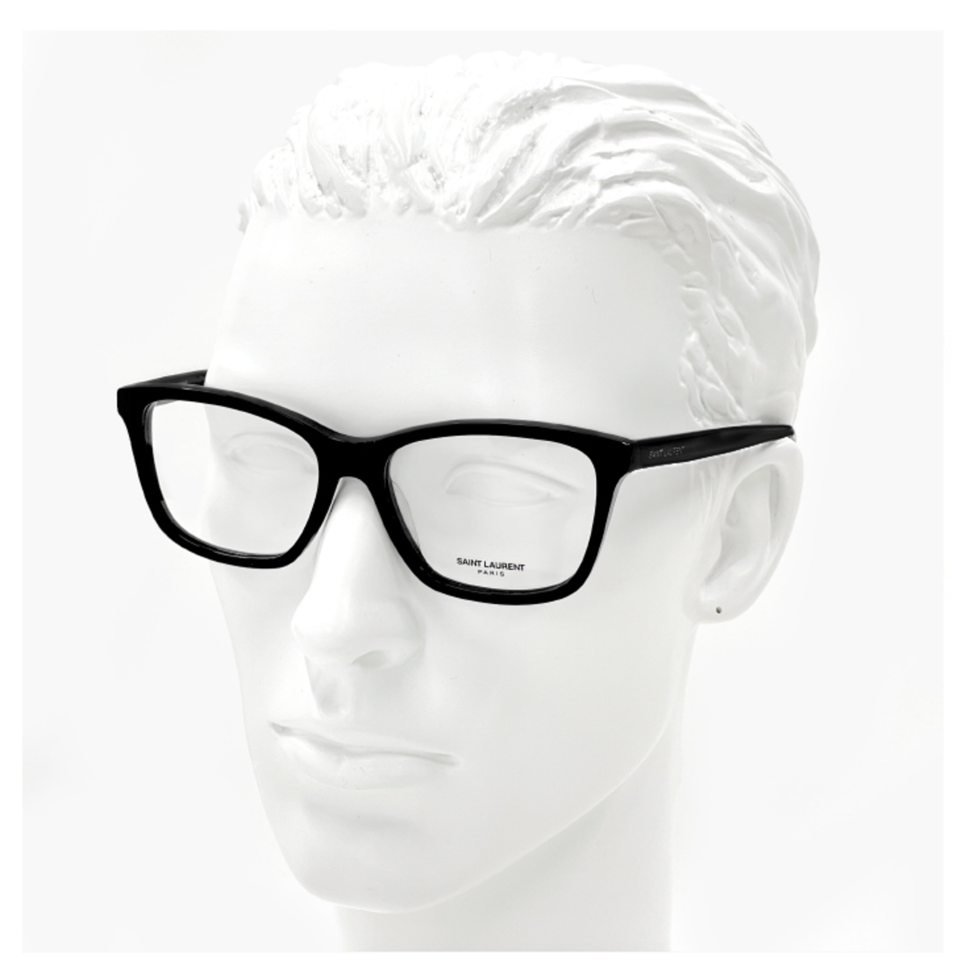 【新品】 サンローラン メンズ メガネ SAINT LAURENT sl482 001 眼鏡 男性用 モデル ウェリントン 型 黒縁 黒ぶち フレーム  SAINTLAURENT アジアンフィット モデル 正規品