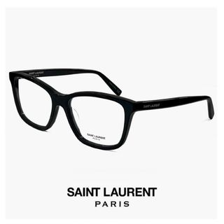 サンローラン(Saint Laurent)の【新品】 サンローラン メンズ メガネ SAINT LAURENT sl482 001 眼鏡 男性用 モデル ウェリントン 型 黒縁 黒ぶち フレーム SAINTLAURENT アジアンフィット モデル 正規品(サングラス/メガネ)