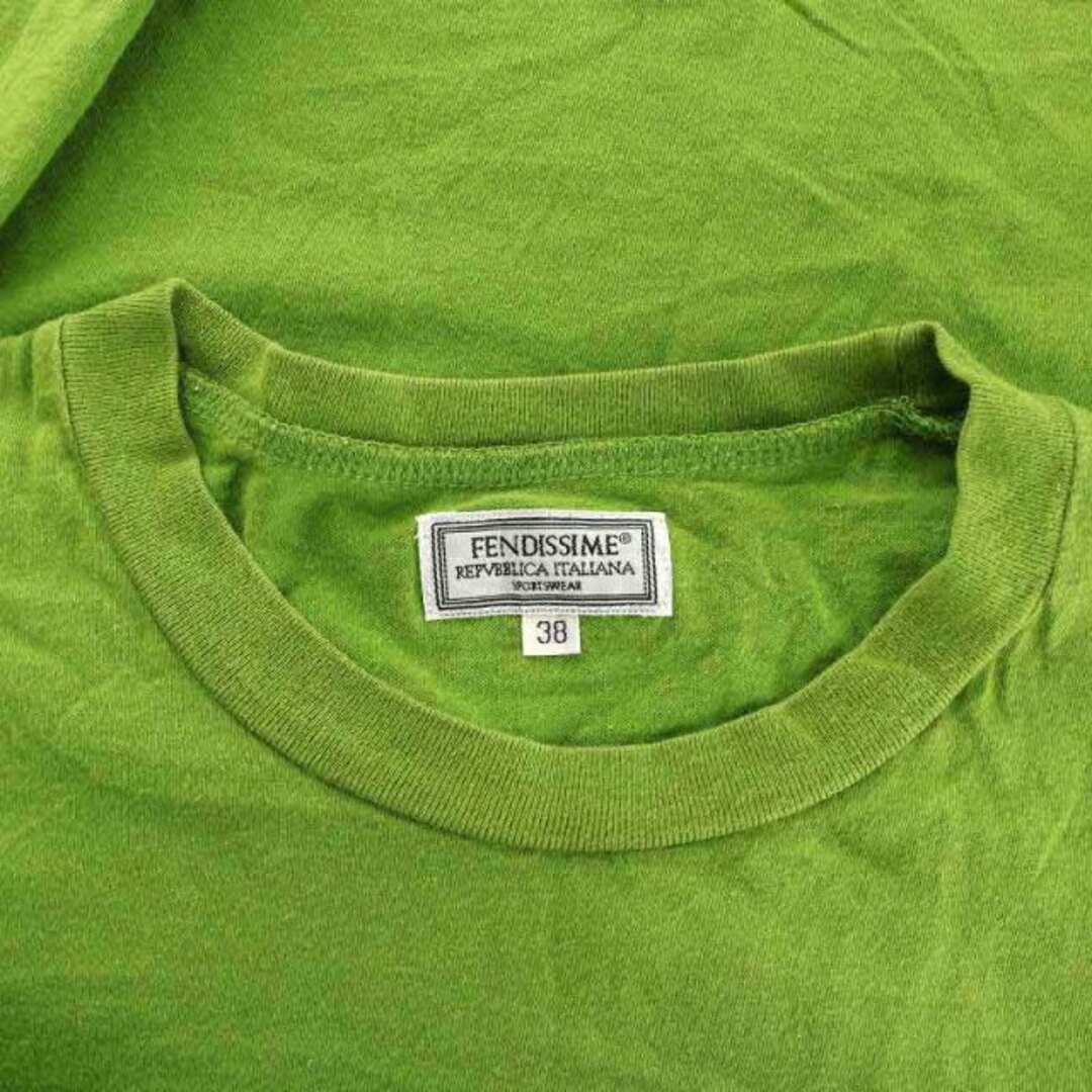 フェンディ FENDISSIME Tシャツ カットソー 半袖 38 S 黄緑