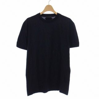 プラダ(PRADA)のPRADA コットンジャージーTシャツ カットソー 半袖 クルーネック M 黒(Tシャツ/カットソー(半袖/袖なし))