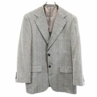 バーバリー(BURBERRY)のバーバリーズ 90s オールド 三陽商会 リネンウールブレンド テーラードジャケット A4 グレー Burberrys 日本製 メンズ 【中古】  【230925】(ダッフルコート)