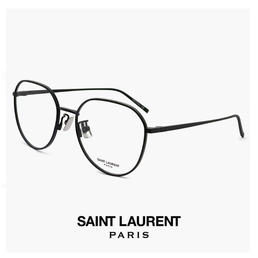 【新品】 サンローラン メンズ メガネ SAINT LAURENT sl484 001 眼鏡 男性用 モデル ボストン クラウンパント 型 黒縁 黒ぶち フレーム SAINTLAURENT 正規品