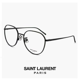 サンローラン(Saint Laurent)の【新品】 サンローラン メンズ メガネ SAINT LAURENT sl484 001 眼鏡 男性用 モデル ボストン クラウンパント 型 黒縁 黒ぶち フレーム SAINTLAURENT 正規品(サングラス/メガネ)