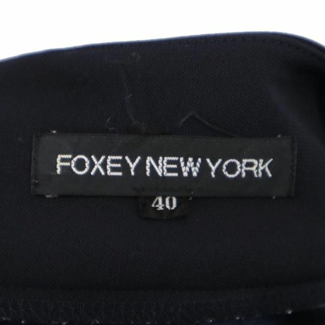 フォクシー ニューヨーク スカート 40 ネイビー FOXEY NEW YORK 日本製