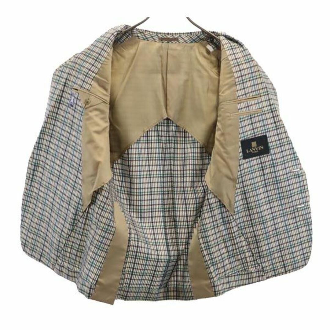 LANVIN ランバンコレクション【40/L】麻絹 テーラードジャケット 軽量