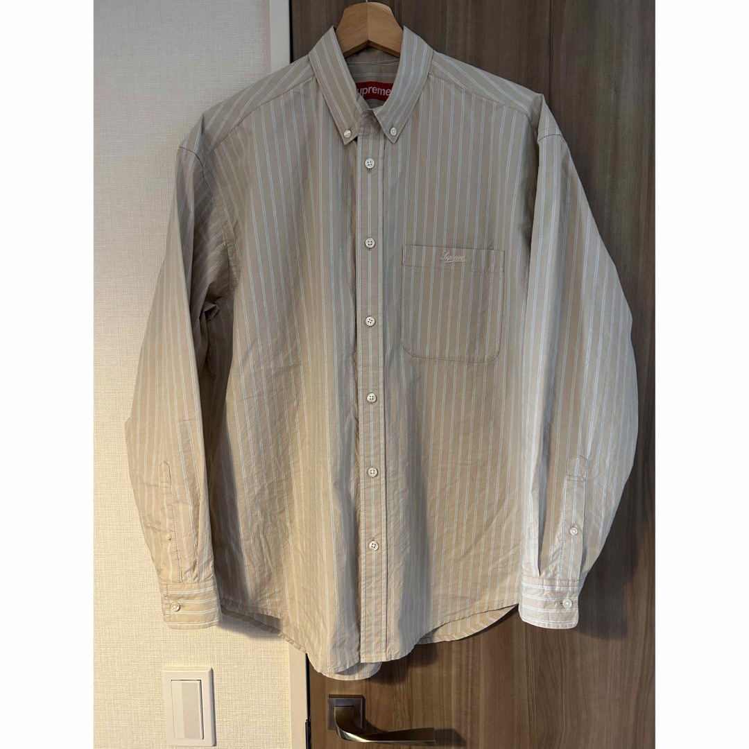 Supreme Loose Fit Stripe Shirt Tan