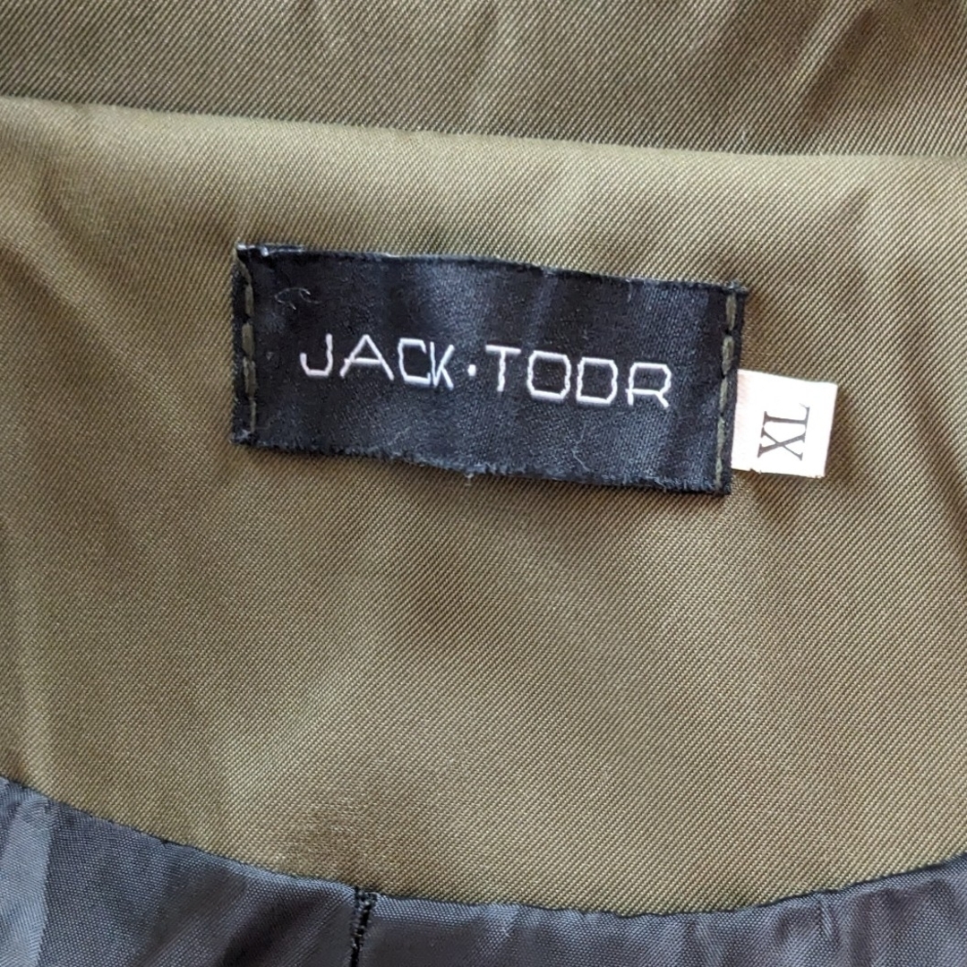 JACK・TOOR ジャックトア メンズ トレンチコート ボタンなし ベルト付