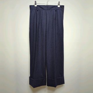 PLEATS PLEASE コットン混　縦ストライプパンツ