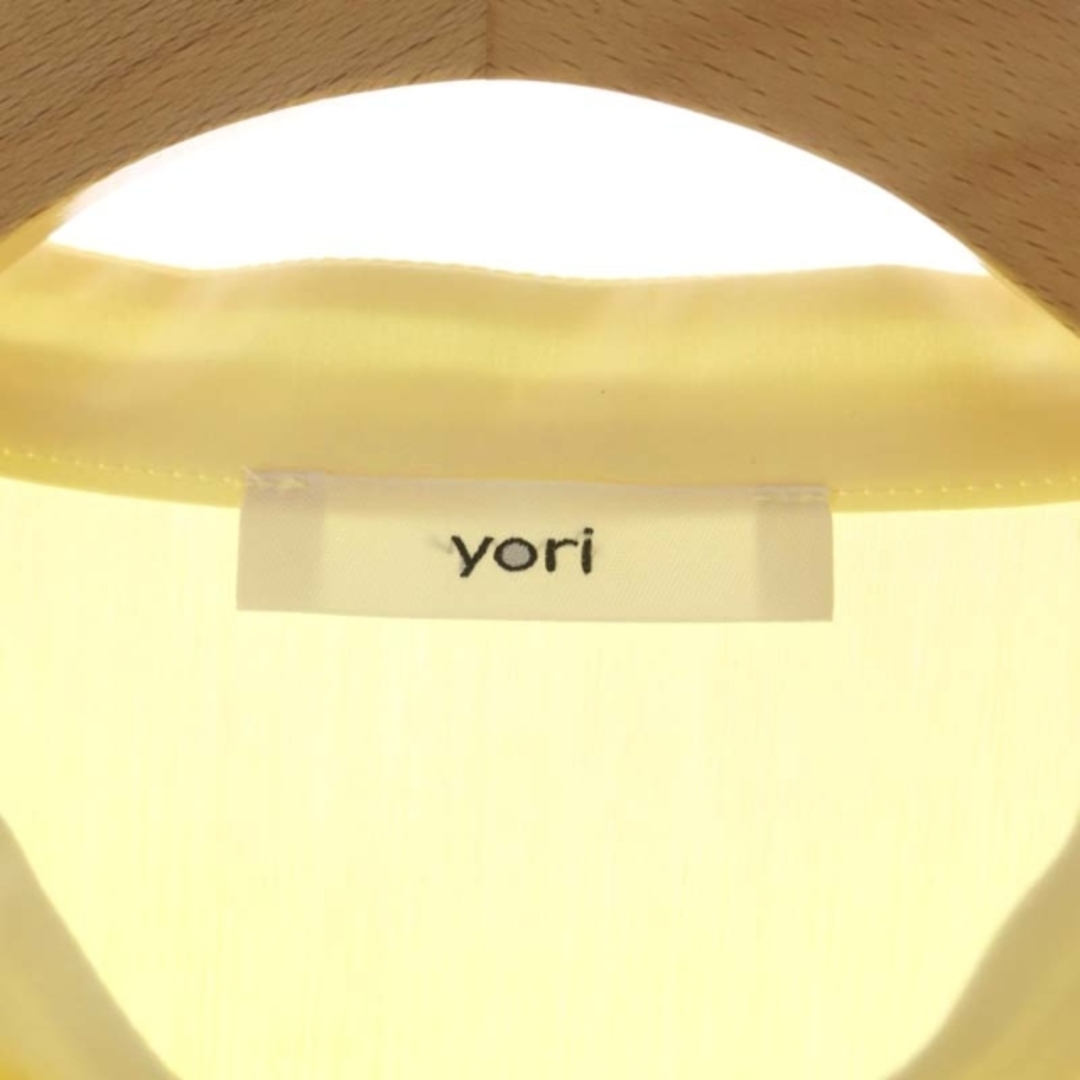 ヨリ yori 21AW リボンパフスリーブブラウス 長袖 F クリームイエロー-