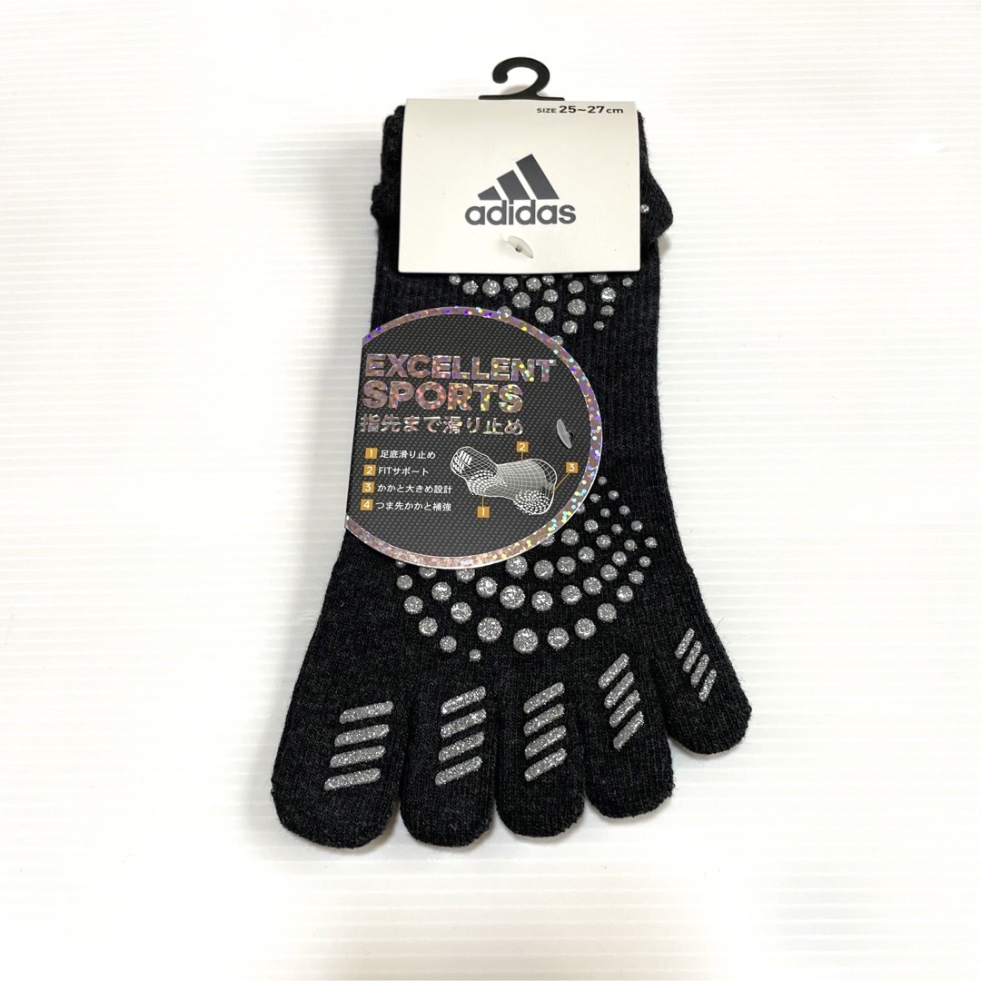 adidas(アディダス)のメンズ【アディダス×福助】五本指ソックス 滑り止め付き 3足セット スポーツ/アウトドアのランニング(ウェア)の商品写真