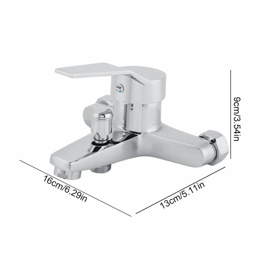 浴槽用シャワー蛇口バルブ、用水栓 洗面水栓 蛇口 頑丈な耐久性のある安全な壁掛け