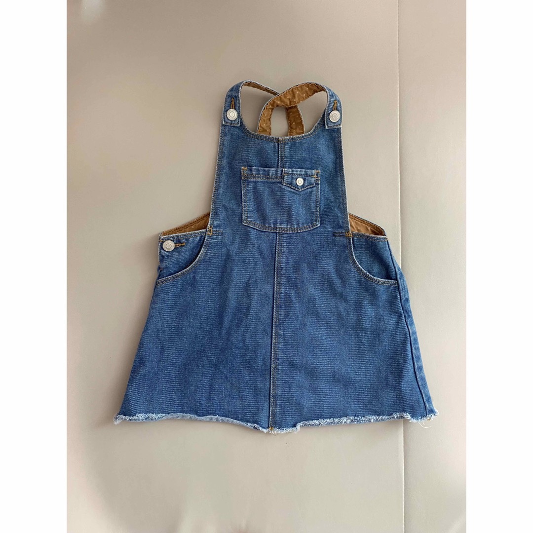 ZARA(ザラ)のZARA ザラベビー　デニム　ジャンバースカート　24M 92cm キッズ/ベビー/マタニティのキッズ服女の子用(90cm~)(ワンピース)の商品写真