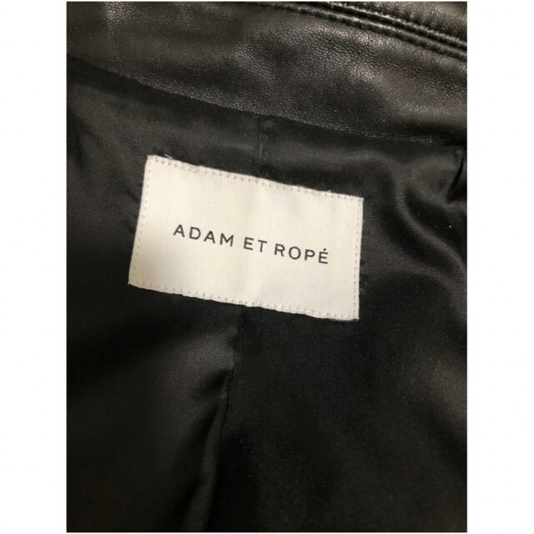 Adam et Rope'(アダムエロぺ)のアダムエロペ　ライダースジャケット レザージャケット レディース　36 レディースのジャケット/アウター(ライダースジャケット)の商品写真