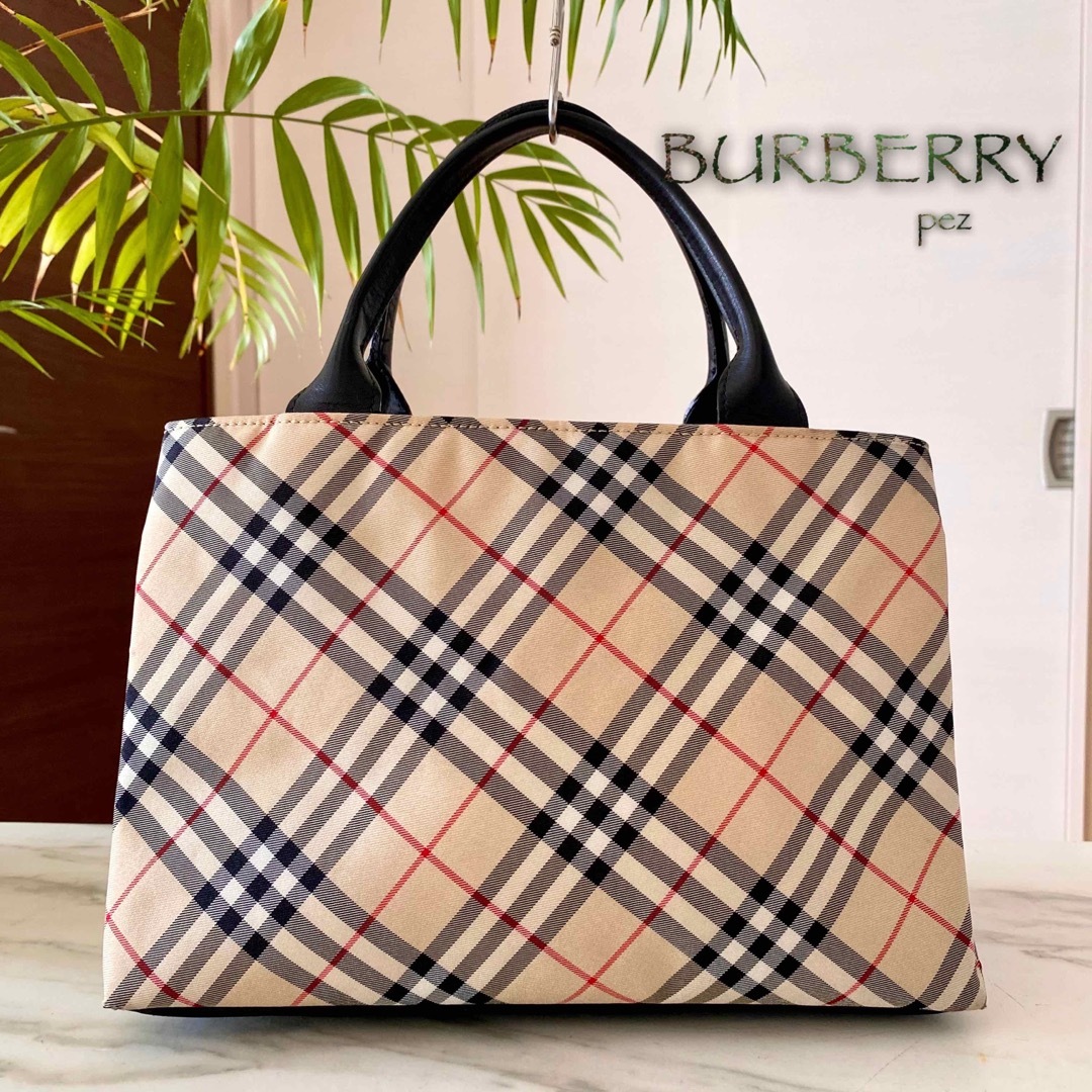 BURBERRY - 超美品 正規品 BURBERRY バーバリー レザートートバッグの