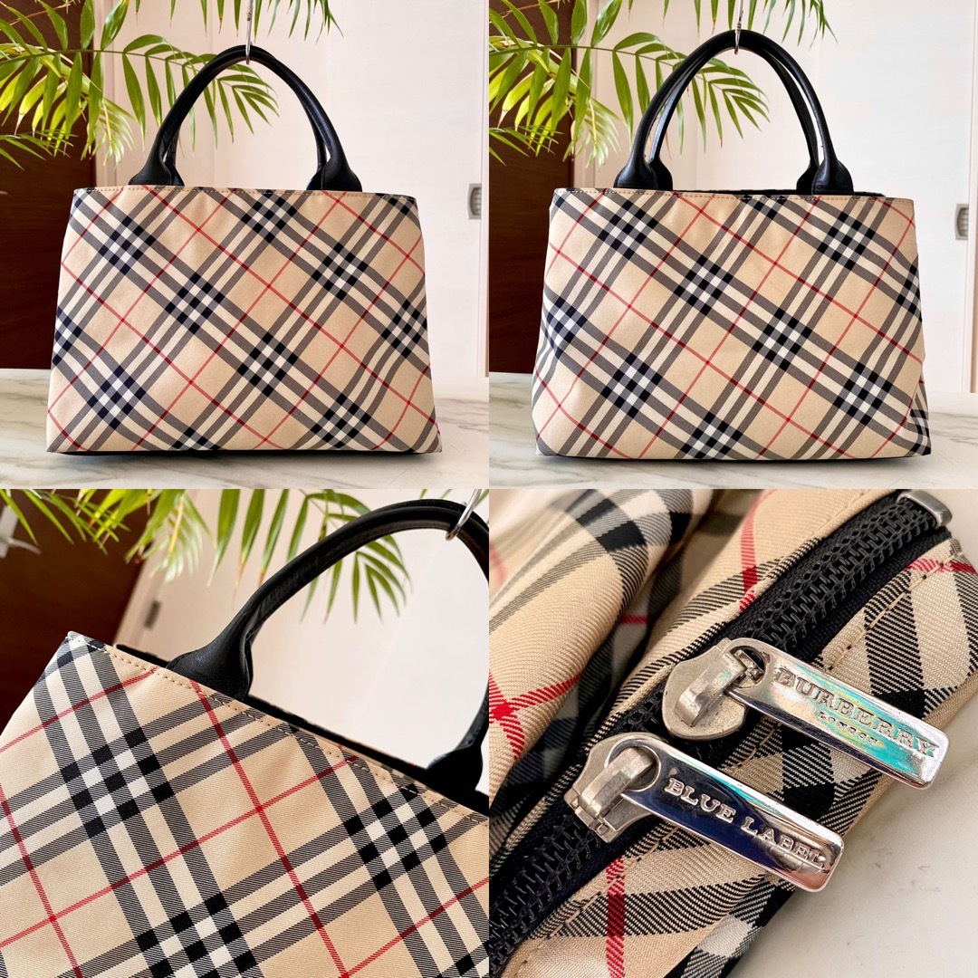 超美品 BURBERRY バーバリー レザートートバッグ-