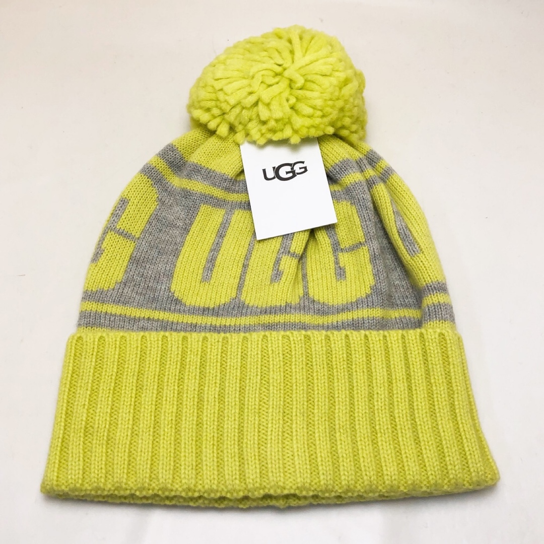 UGG(アグ)の新品 UGG アグ ニットキャップ 20067 イエロー レディースの帽子(ニット帽/ビーニー)の商品写真