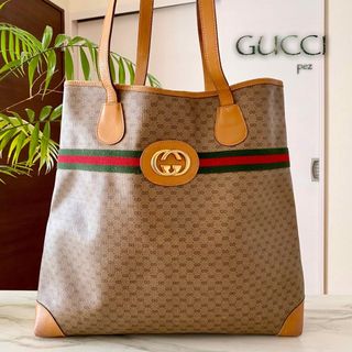 Gucci - 正規品 GUCCI オールドグッチ GG柄 レザーショルダーバッグの